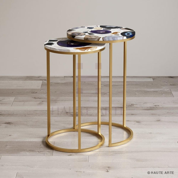 Agate Terrazzo Nested Side Table - HAUTE ARTE