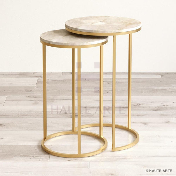 Classic Quartz Nested Side Table - HAUTE ARTE