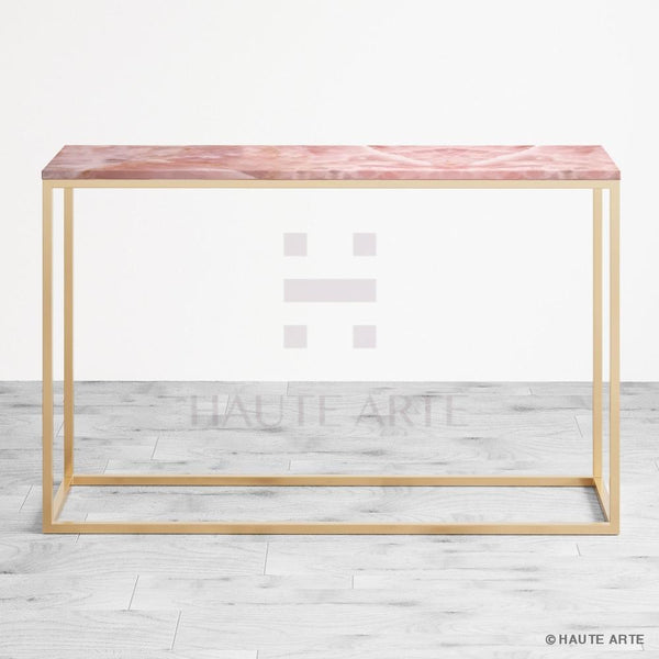 Rose Quartz Console Table - HAUTE ARTE