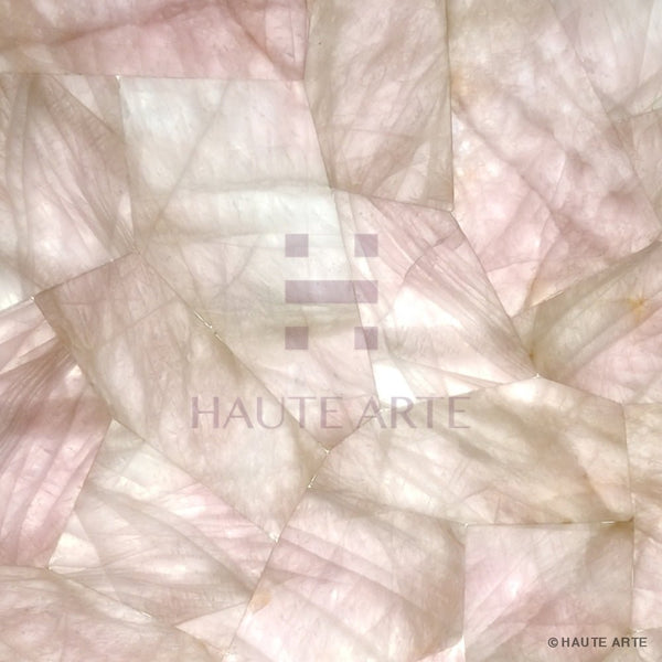 Rose Quartz Semi Precious Stone Slab - HAUTE ARTE