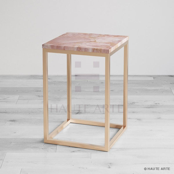 Rose Quartz Side Table - HAUTE ARTE