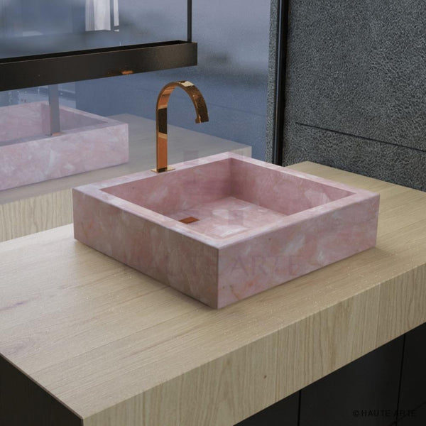 Rose Quartz Wash Basin - HAUTE ARTE