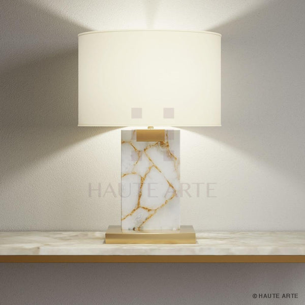 White Agate Lamp - HAUTE ARTE