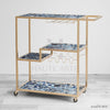 Blue Agate Bar Cart - HAUTE ARTE