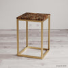 Brown Petrified Wood Side Table - HAUTE ARTE