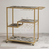 Grey Agate Bar Cart - HAUTE ARTE