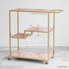 Rose Quartz Bar Cart - HAUTE ARTE