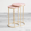 Rose Quartz Nested Side Table - HAUTE ARTE