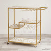 White Agate Bar Cart - HAUTE ARTE