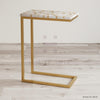 White Agate End Table - HAUTE ARTE