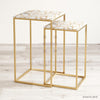 White Agate Nested Side Table - HAUTE ARTE