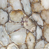 White Agate Semi Precious Stone Slab - HAUTE ARTE