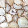 White Agate Semi Precious Stone Slab - HAUTE ARTE